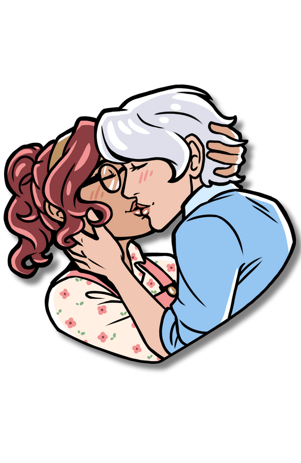 Bound by Words Kiss Pin